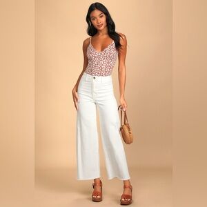 Lulu's Rust Floral V-Neck Cami Top